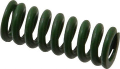 Associated Spring Raymond - 1/2" Hole Diam, 9/32" Rod Diam, 1-1/4" Free Length, Green Die Spring - 75 Lb Max Deflection, 0.31" Max Deflection, Extra Heavy Duty, Chromium Alloy Steel - Makers Industrial Supply