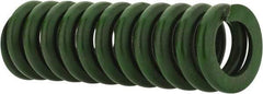 Associated Spring Raymond - 1/2" Hole Diam, 9/32" Rod Diam, 1-1/2" Free Length, Green Die Spring - 75 Lb Max Deflection, 0.38" Max Deflection, Extra Heavy Duty, Chromium Alloy Steel - Makers Industrial Supply