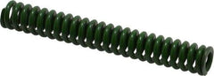 Associated Spring Raymond - 1/2" Hole Diam, 9/32" Rod Diam, 3-1/2" Free Length, Green Die Spring - 70 Lb Max Deflection, 0.88" Max Deflection, Extra Heavy Duty, Chromium Alloy Steel - Makers Industrial Supply