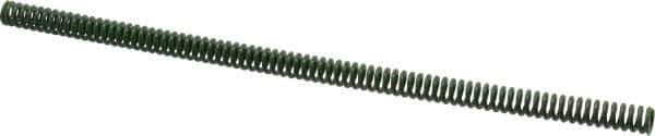 Associated Spring Raymond - 1/2" Hole Diam, 9/32" Rod Diam, 12" Free Length, Green Die Spring - 75 Lb Max Deflection, 3" Max Deflection, Extra Heavy Duty, Chromium Alloy Steel - Makers Industrial Supply