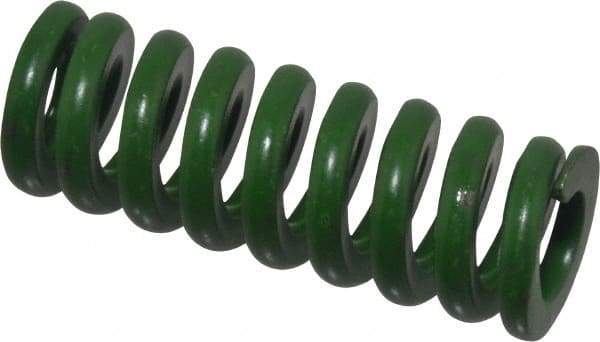 Associated Spring Raymond - 3/4" Hole Diam, 3/8" Rod Diam, 2" Free Length, Green Die Spring - 340 Lb Max Deflection, 0.5" Max Deflection, Extra Heavy Duty, Chromium Alloy Steel - Makers Industrial Supply