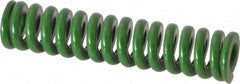 Associated Spring Raymond - 1" Hole Diam, 1/2" Rod Diam, 4-1/2" Free Length, Green Die Spring - 549 Lb Max Deflection, 1.13" Max Deflection, Extra Heavy Duty, Chromium Alloy Steel - Makers Industrial Supply