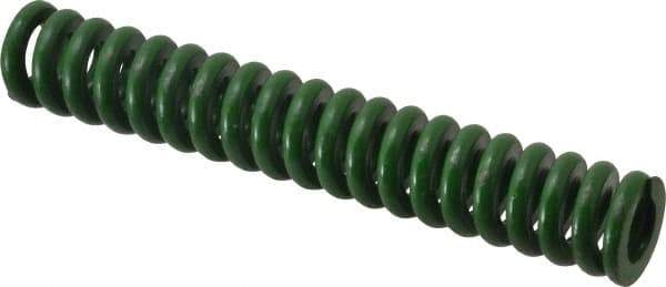 Associated Spring Raymond - 1" Hole Diam, 1/2" Rod Diam, 6" Free Length, Green Die Spring - 540 Lb Max Deflection, 1.5" Max Deflection, Extra Heavy Duty, Chromium Alloy Steel - Makers Industrial Supply