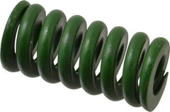 Associated Spring Raymond - 1-1/4" Hole Diam, 5/8" Rod Diam, 2-1/2" Free Length, Green Die Spring - 900 Lb Max Deflection, 0.63" Max Deflection, Extra Heavy Duty, Chromium Alloy Steel - Makers Industrial Supply