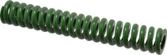 Associated Spring Raymond - 1-1/4" Hole Diam, 5/8" Rod Diam, 8" Free Length, Green Die Spring - 832 Lb Max Deflection, 2" Max Deflection, Extra Heavy Duty, Chromium Alloy Steel - Makers Industrial Supply