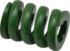 Associated Spring Raymond - 1-1/2" Hole Diam, 3/4" Rod Diam, 2" Free Length, Green Die Spring - 1880 Lb Max Deflection, 0.5" Max Deflection, Extra Heavy Duty, Chromium Alloy Steel - Makers Industrial Supply