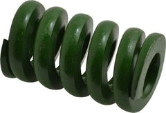 Associated Spring Raymond - 1-1/2" Hole Diam, 3/4" Rod Diam, 2-1/2" Free Length, Green Die Spring - 1840 Lb Max Deflection, 0.63" Max Deflection, Extra Heavy Duty, Chromium Alloy Steel - Makers Industrial Supply