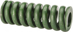 Associated Spring Raymond - 1-1/2" Hole Diam, 3/4" Rod Diam, 4" Free Length, Green Die Spring - 1712 Lb Max Deflection, 1" Max Deflection, Extra Heavy Duty, Chromium Alloy Steel - Makers Industrial Supply