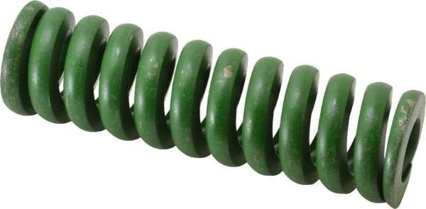 Associated Spring Raymond - 1-1/2" Hole Diam, 3/4" Rod Diam, 5" Free Length, Green Die Spring - 1700 Lb Max Deflection, 1.25" Max Deflection, Extra Heavy Duty, Chromium Alloy Steel - Makers Industrial Supply