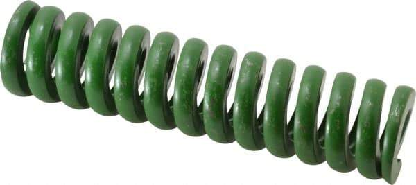 Associated Spring Raymond - 1-1/2" Hole Diam, 3/4" Rod Diam, 6" Free Length, Green Die Spring - 1656 Lb Max Deflection, 1.5" Max Deflection, Extra Heavy Duty, Chromium Alloy Steel - Makers Industrial Supply