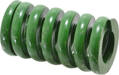 Associated Spring Raymond - 2" Hole Diam, 1" Rod Diam, 3-1/2" Free Length, Green Die Spring - 2226 Lb Max Deflection, 0.88" Max Deflection, Extra Heavy Duty, Chromium Alloy Steel - Makers Industrial Supply