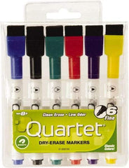 Quartet - Low-Odor ReWritables Fine Point, Classic, 6 Set Dry Erase Markers - For Use with Dry Erase Marker Boards - Makers Industrial Supply