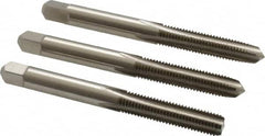 Hertel - 1/4-28 UNF, 4 Flute, Bottoming, Plug & Taper, Bright Finish, High Speed Steel Tap Set - 2-1/2" OAL, 2B/3B Class of Fit - Makers Industrial Supply