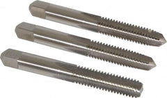 Hertel - 3/8-16 UNC, 4 Flute, Bottoming, Plug & Taper, Bright Finish, High Speed Steel Tap Set - 2-15/16" OAL, 2B/3B Class of Fit - Exact Industrial Supply