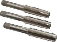 Hertel - 1/2-13 UNC, 4 Flute, Bottoming, Plug & Taper, Bright Finish, High Speed Steel Tap Set - 3-3/8" OAL, 2B/3B Class of Fit - Makers Industrial Supply