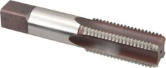 Hertel - 1-8 UNC, H4, 4 Flute, Bottoming Chamfer, Bright Finish, High Speed Steel Hand STI Tap - 5-3/4" OAL, 2-9/16" Thread Length - Exact Industrial Supply