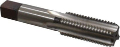 Hertel - M24x3.00 Metric Coarse 4 Flute Bright Finish High Speed Steel Straight Flute Standard Hand Tap - Bottoming, Right Hand Thread, 4-29/32" OAL, 2-7/32" Thread Length, D4 Limit, Oversize - Makers Industrial Supply