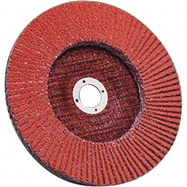 3M - 4-1/2" 50 Grit 7/8" Center Hole Type 27 Ceramic Flap Disc - Makers Industrial Supply