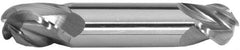 Accupro - 5/16" Diam, 3/4" LOC, 4 Flute Solid Carbide Ball End Mill - TiCN Finish, Double End, 3-1/2" OAL, 3/8" Shank Diam, Spiral Flute - Makers Industrial Supply