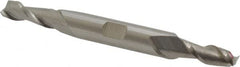 Accupro - 9/32", 11/16" LOC, 3/8" Shank Diam, 3-1/2" OAL, 2 Flute, Solid Carbide Square End Mill - Double End, Uncoated, Spiral Flute, 40° Helix, Centercutting, Right Hand Cut, Right Hand Flute - Makers Industrial Supply