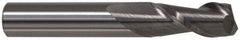 Accupro - 16mm, 32mm LOC, 16mm Shank Diam, 89mm OAL, 2 Flute, Solid Carbide Square End Mill - Single End, AlTiN Finish, Spiral Flute, 40° Helix, Centercutting, Right Hand Cut, Right Hand Flute - Makers Industrial Supply