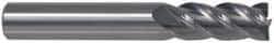 Accupro - 5/8", 1-5/8" LOC, 5/8" Shank Diam, 3-3/4" OAL, 4 Flute, Powdered Metal Square End Mill - Single End, Uncoated, Spiral Flute, Variable° Helix, Centercutting, Right Hand Cut, Right Hand Flute - Makers Industrial Supply