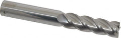 Accupro - 5/8", 2-1/8" LOC, 5/8" Shank Diam, 4-5/8" OAL, 4 Flute, Solid Carbide Square End Mill - Single End, Uncoated, Spiral Flute, 40° Helix, Centercutting, Right Hand Cut, Right Hand Flute - Makers Industrial Supply