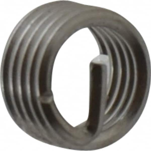 Recoil - M5x0.80 Metric Coarse, 5mm OAL, Free Running Helical Insert - 4-1/8 Free Coils, Tanged, Stainless Steel, Bright Finish, 1D Insert Length - Makers Industrial Supply