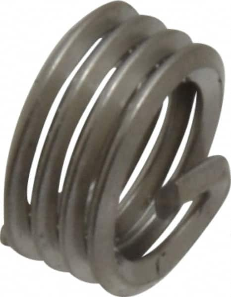 Recoil - M6x1.00 Metric Coarse, 6mm OAL, Free Running Helical Insert - 4 Free Coils, Tanged, Stainless Steel, Bright Finish, 1D Insert Length - Exact Industrial Supply