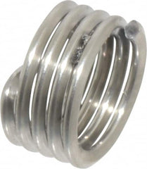 Recoil - M8x1.25 Metric Coarse, 8mm OAL, Free Running Helical Insert - 4-1/2 Free Coils, Tanged, Stainless Steel, Bright Finish, 1D Insert Length - Exact Industrial Supply