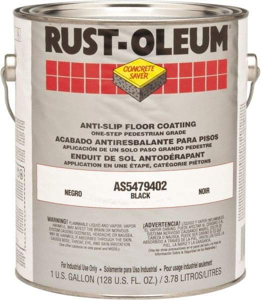 Rust-Oleum - 1 Gal Can Gloss Black Antislip Epoxy - 50 Sq Ft/Gal Coverage, <340 g/L VOC Content - Makers Industrial Supply