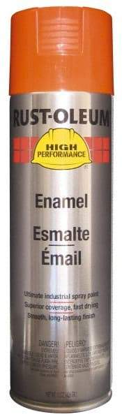 Rust-Oleum - Equipment Orange, 15 oz Net Fill, Gloss, Enamel Spray Paint - 14 Sq Ft per Can, 20 oz Container, Use on Rust Proof Paint - Makers Industrial Supply