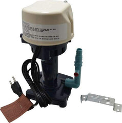 Little Giant Pumps - 0.9 Amp, 115 Volt, 1/70 hp, 1 Phase, Thermal Plastic Evaporative Cooler Pumps Machine Tool & Recirculating Pump - 5.1 GPM, 9.5 psi, 9" Overall Height, 4-1/2" Body Length, ABS Impeller, Open Fan Cooled Motor - Makers Industrial Supply