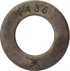 Value Collection - 1-1/8" Screw, Grade SAE 1035-1050 Steel Structural Flat Washer - 1-1/4" ID x 2-1/4" OD, Plain Finish - Makers Industrial Supply