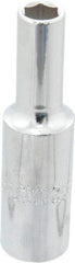 Proto - 3/8", 1/2" Drive, Deep Hand Socket - 6 Points, 3-1/4" OAL, Chrome Finish - Makers Industrial Supply