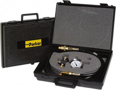 Parker - Accumulator Charging & Gauge Assembly - Includes 3,000 psi Gage, Charging Assembly, Gas Bleeder Valve, Charging Hose and Carrying Case, Use with Hydraulic Accumulators - Makers Industrial Supply