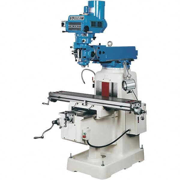 Summit - 18-1/2" Table Width x 54" Table Length, Electronic Variable Speed Control, 3 Phase Knee Milling Machine - R8 Spindle Taper, 3 hp - Makers Industrial Supply