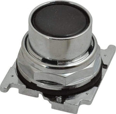 Eaton Cutler-Hammer - Flush Pushbutton Switch Operator - Black, Round Button, Nonilluminated - Makers Industrial Supply