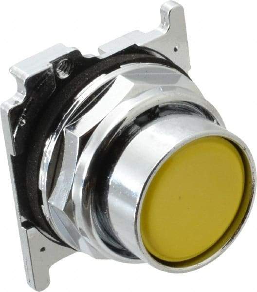 Eaton Cutler-Hammer - Flush Pushbutton Switch Operator - Yellow, Round Button, Nonilluminated - Makers Industrial Supply