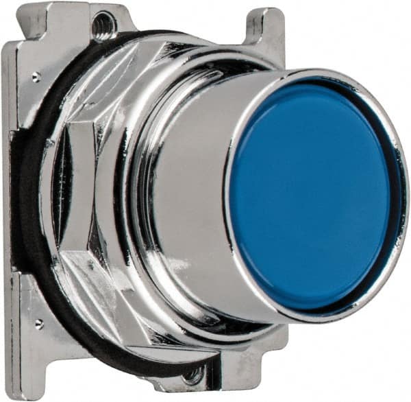 Eaton Cutler-Hammer - Flush Pushbutton Switch Operator - Blue, Round Button, Nonilluminated - Makers Industrial Supply