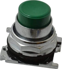 Eaton Cutler-Hammer - Extended Straight Pushbutton Switch Operator - Green, Round Button, Nonilluminated - Makers Industrial Supply