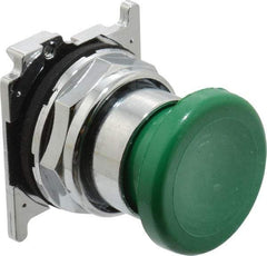 Eaton Cutler-Hammer - Extended Mushroom Head Pushbutton Switch Operator - Green, Round Button, Nonilluminated - Makers Industrial Supply