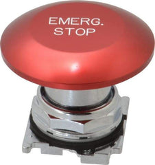 Eaton Cutler-Hammer - Extended Jumbo Mushroom Head Pushbutton Switch Emergency Stop - Red, Round Button, Nonilluminated - Makers Industrial Supply