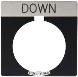 Eaton Cutler-Hammer - Square, Legend Plate - Down - Black Background, 30-1/2mm Hole Diameter - Makers Industrial Supply