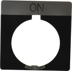 Eaton Cutler-Hammer - Square, Legend Plate - On - Black Background, 30-1/2mm Hole Diameter - Makers Industrial Supply