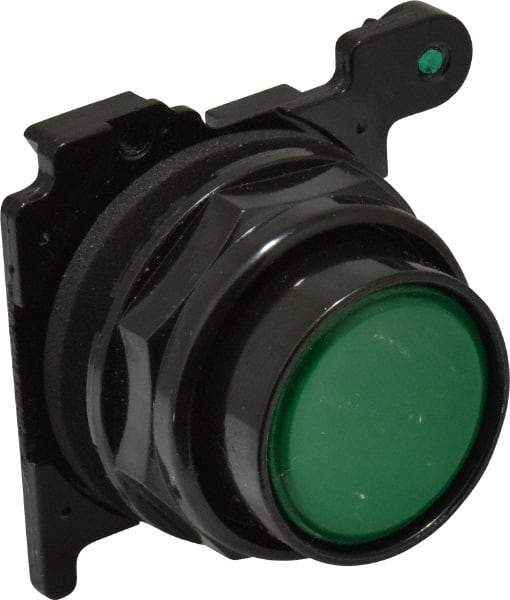 Eaton Cutler-Hammer - Flush Pushbutton Switch Operator - Green, Round Button, Nonilluminated - Makers Industrial Supply