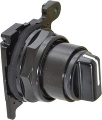 Eaton Cutler-Hammer - 30-1/2mm Mount Hole, 3 Position, Knob Operated, Selector Switch Only - Black, Maintained (MA), Corrosion Resistant, Oil and Watertight - Makers Industrial Supply