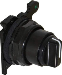 Eaton Cutler-Hammer - 30-1/2mm Mount Hole, 3 Position, Knob Operated, Selector Switch Only - Black, Maintained (MA) - Momentary (MO), Corrosion Resistant, Oil and Watertight - Makers Industrial Supply