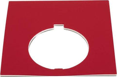 Eaton Cutler-Hammer - Square, Plastic Legend Plate - Blank - Black and Red Background, White Letters, 30-1/2mm Hole Diameter, 2.19 Inch Square - Makers Industrial Supply