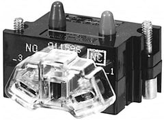 Eaton Cutler-Hammer - 0.5 Amp, Electrical Switch Contact Block - 120 VAC/VDC, Pressure Terminal, 30-1/2mm Hole, For Use with E34 Operators, Standard 10250T - Makers Industrial Supply